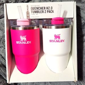 Stanley 2pk 20oz Stainless Steel H2.0 Flowstate Quencher Tumblers Pink Frost